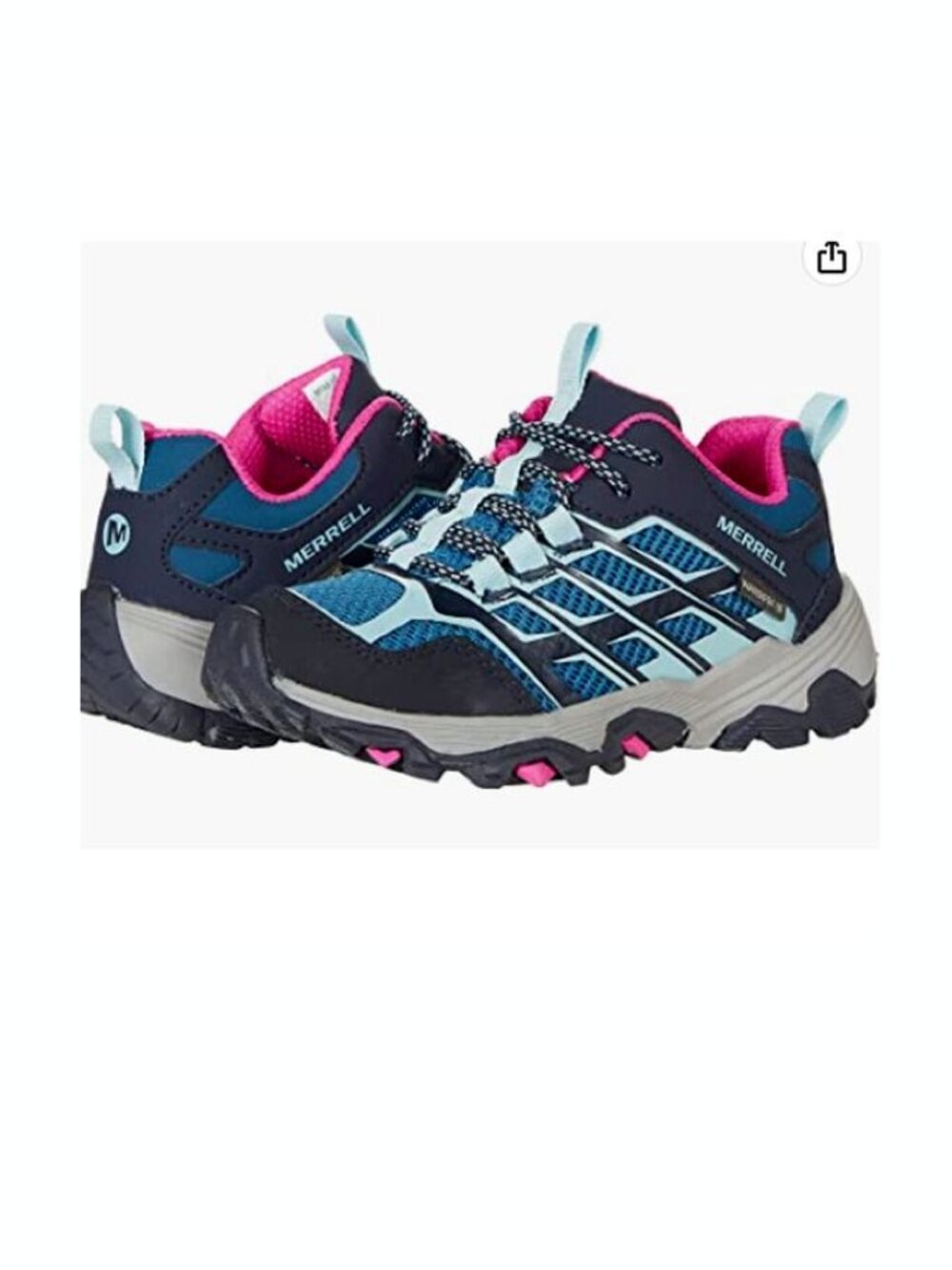 Merrell Kids Girls Moab FST Low Waterproof Hiking Shoes Sneakers Pink Size 11